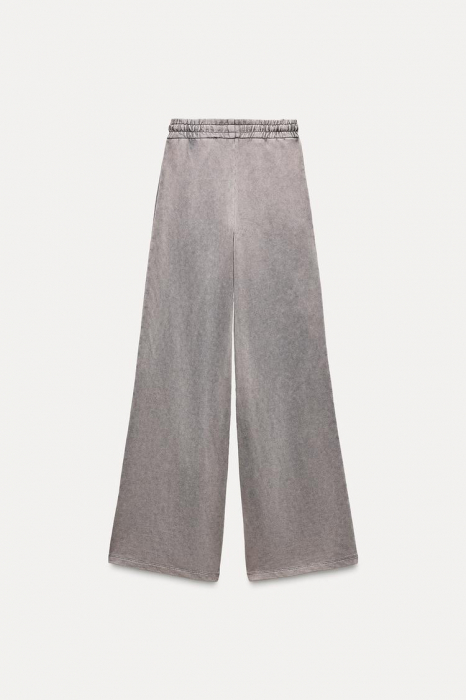 Compleu dama 2 piese din bumbac organic, set trening casual cu bluza cu gluga si pantaloni cu talie inalta [6]