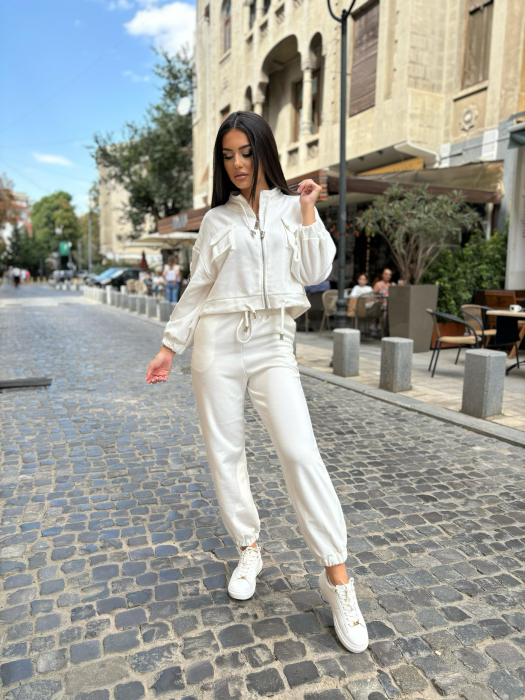 Compleu Dama 2 Piese din Bumbac - Set 2 Piese Hanorac si Pantaloni [3]