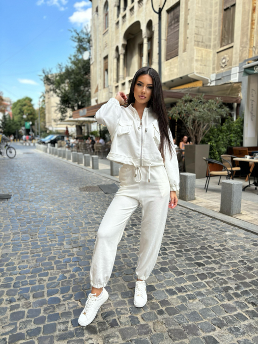 Compleu Dama 2 Piese din Bumbac - Set 2 Piese Hanorac si Pantaloni [1]