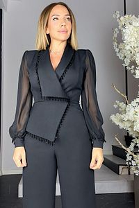 Compleu Dama 2 Piese Sacou si Pantaloni cu Strasuri - Catalog [7]