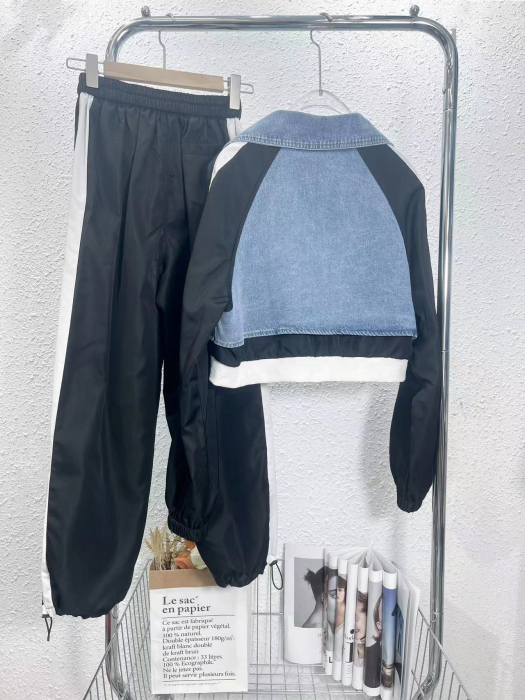Compleu Dama Denim Blend Geaca si Pantaloni Blug [1]