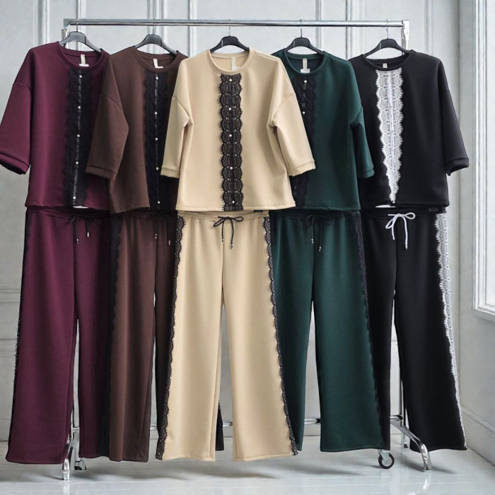 Compleu Dama Elegant cu Imprimeu – Camasa si Pantaloni S-XL [4]