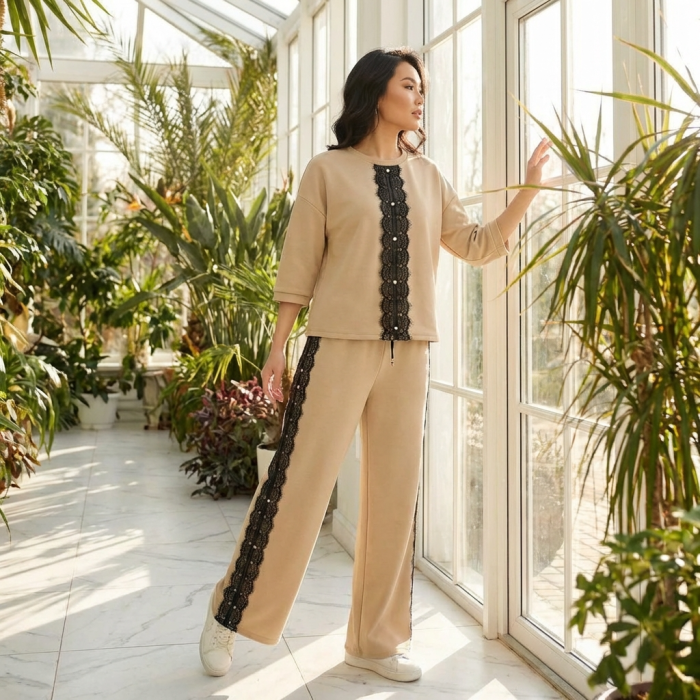 Compleu Dama Elegant cu Imprimeu – Camasa si Pantaloni S-XL [6]