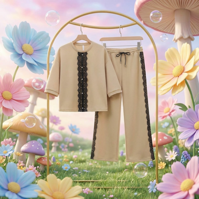 Compleu Dama Elegant cu Imprimeu – Camasa si Pantaloni S-XL [7]