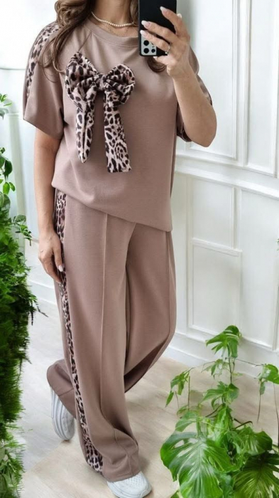 Compleu dama FUNDITA LEOPARD, bumbac cu lycra, marime universala M-5XL, culori diverse [1]