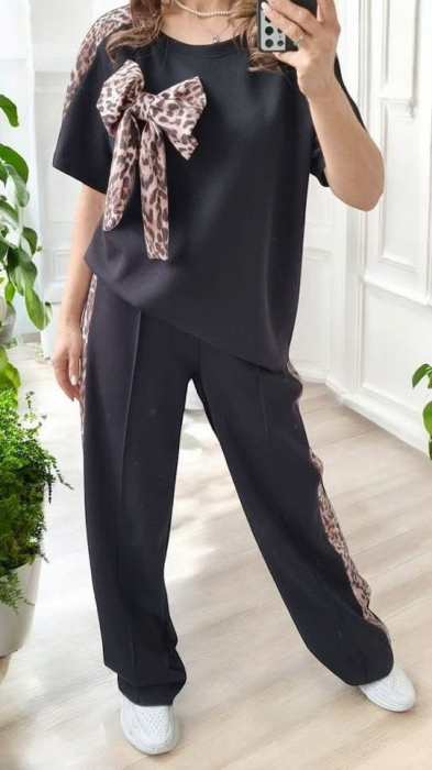 Compleu dama FUNDITA LEOPARD, bumbac cu lycra, marime universala M-5XL, culori diverse [1]