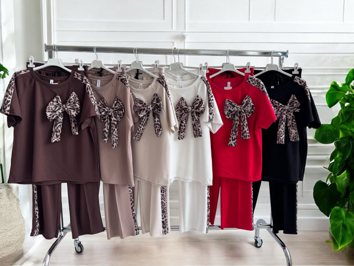 Compleu dama FUNDITA LEOPARD, bumbac cu lycra, marime universala M-5XL, culori diverse [2]