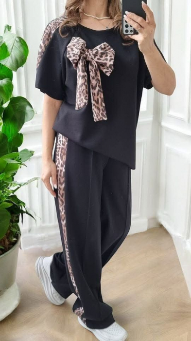 Compleu dama FUNDITA LEOPARD, bumbac cu lycra, marime universala M-5XL, culori diverse [2]