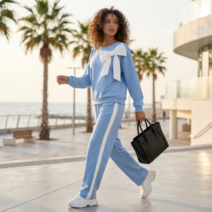 Compleu Dama Lejer Camasa si Pantaloni - Marime Universala S-XL [4]