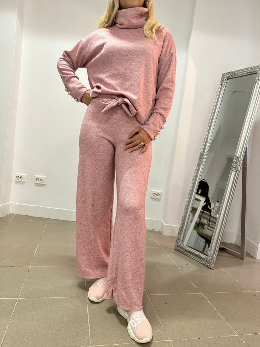 Compleu Dama Molton Bluza si Pantalon - Albastru - Amethysta.ro [8]