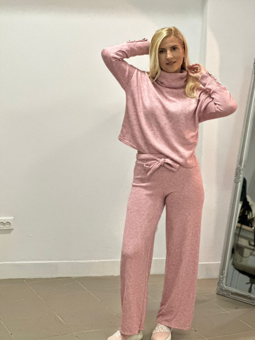 Compleu Dama Molton Bluza si Pantalon - Albastru - Amethysta.ro [3]