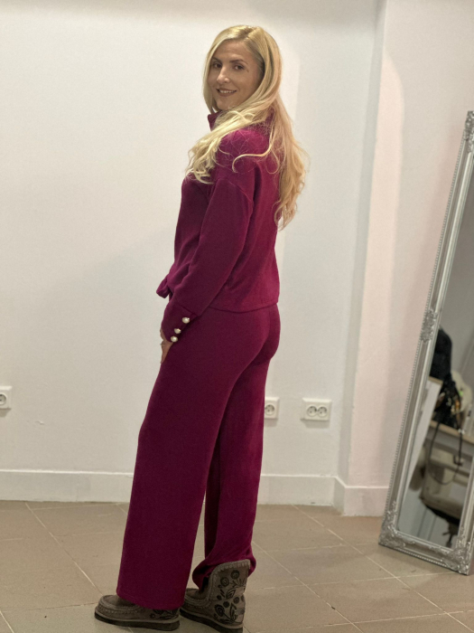 Compleu Dama Molton Bluza si Pantalon - Albastru - Amethysta.ro [8]