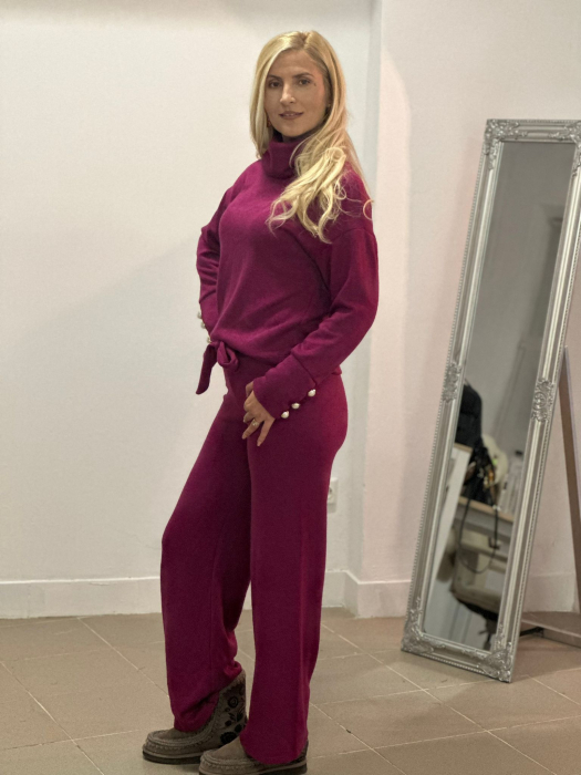 Compleu Dama Molton Bluza si Pantalon - Albastru - Amethysta.ro [2]