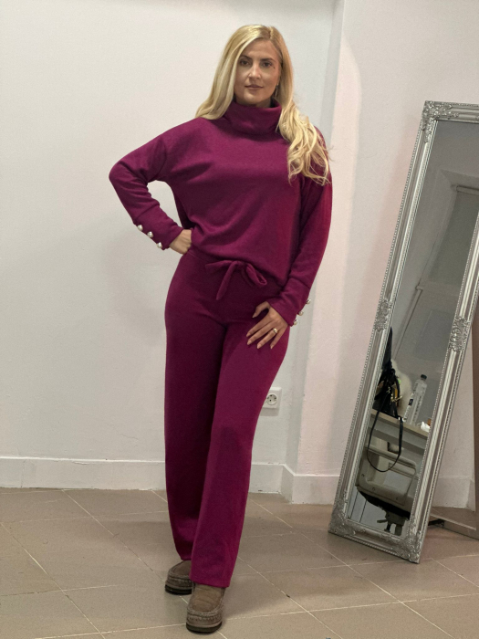 Compleu Dama Molton Bluza si Pantalon - Albastru - Amethysta.ro [3]