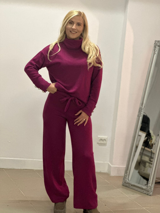 Compleu Dama Molton Bluza si Pantalon - Albastru - Amethysta.ro [6]