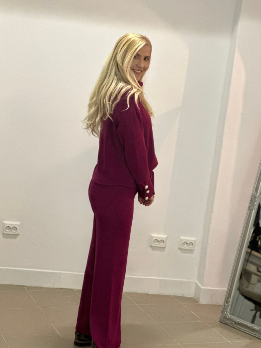 Compleu Dama Molton Bluza si Pantalon - Albastru - Amethysta.ro [4]