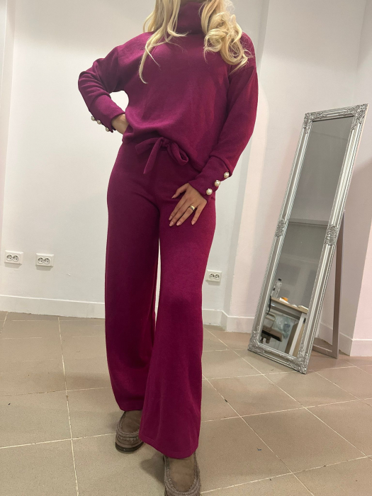 Compleu Dama Molton Bluza si Pantalon - Albastru - Amethysta.ro [5]