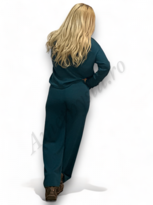 Compleu Dama Molton Bluza si Pantalon - Albastru - Amethysta.ro [3]