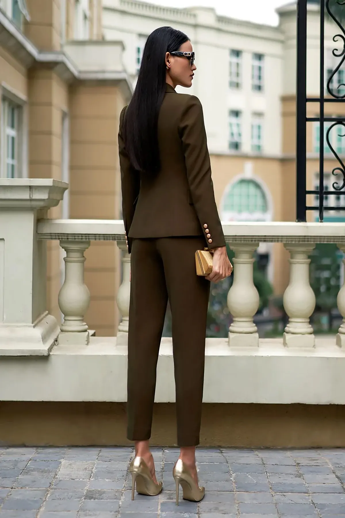 Compleu dama sacou si pantaloni office - Beatrice - Nasturi Aurii [3]
