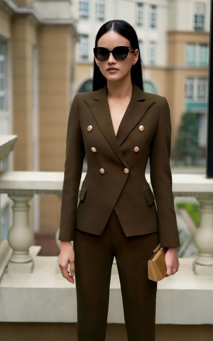 Compleu dama sacou si pantaloni office - Beatrice - Nasturi Aurii [2]