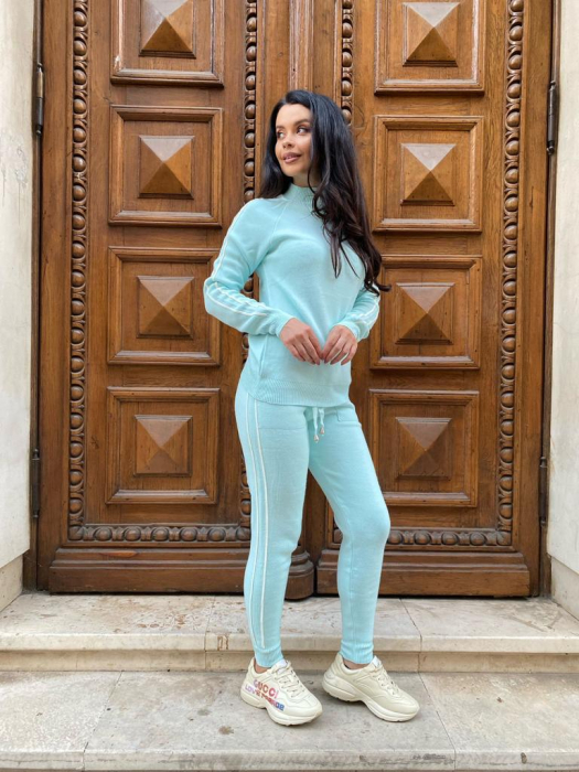 Compleu Dama Set 2 Piese Bluza si Pantalon Tricot - 2 dungi [3]