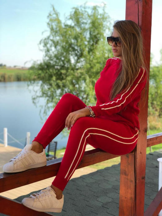 Compleu Dama Set 2 Piese Bluza si Pantalon Evazat - CHMS [5]