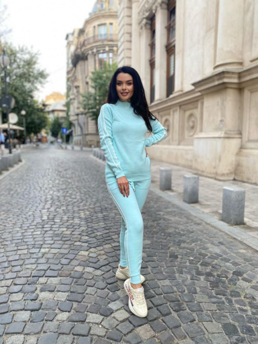 Compleu Dama Set 2 Piese Bluza si Pantalon Evazat - CHMS [8]