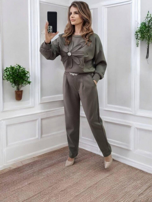 Compleu Dama Set 2 Piese Hanorac si Pantalon cu Inscriptii - CHMS [3]