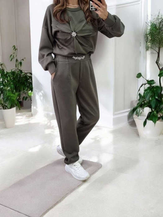 Compleu Dama Set 2 Piese Hanorac si Pantalon cu Inscriptii - CHMS [6]