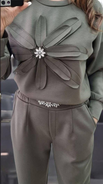 Compleu Dama Set 2 Piese Hanorac si Pantalon cu Inscriptii - CHMS [8]