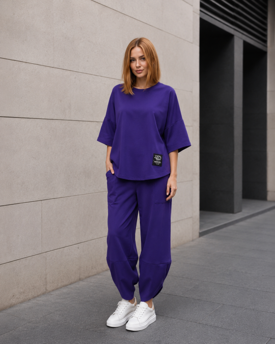 Compleu dama trening sport pantaloni si bluza - PREMIUM COTTON Comfy [19]