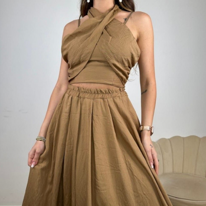 Rochie Compleu Dama Fusta si Top din IN [2]