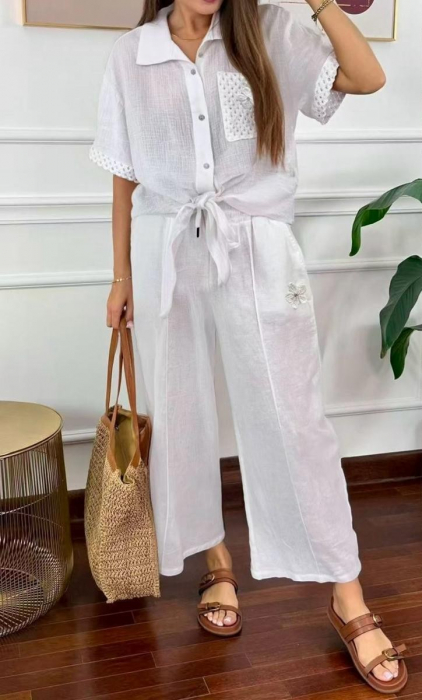 Compleu Din In Dama Croi Lejer, Bluza Si Pantaloni, Marime Universala, Culori Variate [1]