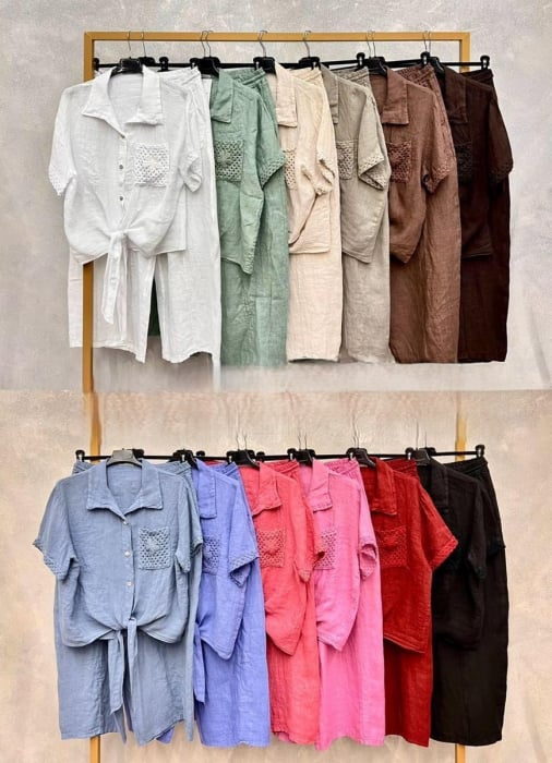 Compleu Din In Dama Croi Lejer, Bluza Si Pantaloni, Marime Universala, Culori Variate [2]