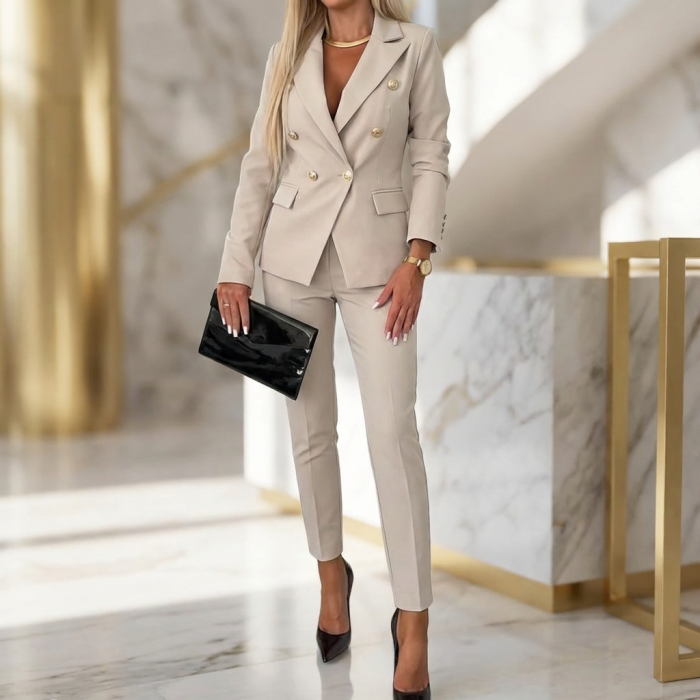 Compleu Dama Elegant Nasturi Aurii – Marimi S M L XL [12]