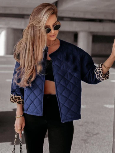 Jacheta Dama Matlasata cu Brosa si Captuseala Animal Print [14]