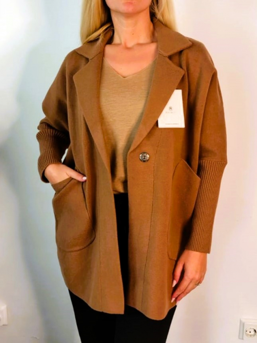 Jacheta Dama Cardigan cu Buzunare Laterale [2]
