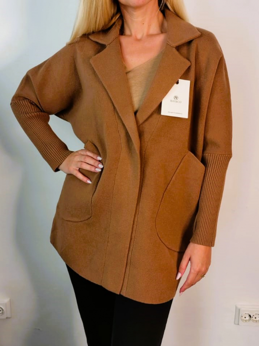 Jacheta Dama Cardigan cu Buzunare Laterale [1]
