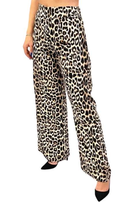 Pantaloni dama casual animal print - Azara - leopard [2]