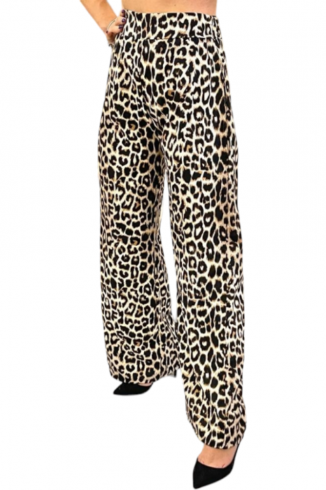 Pantaloni dama casual animal print - Azara - leopard [4]