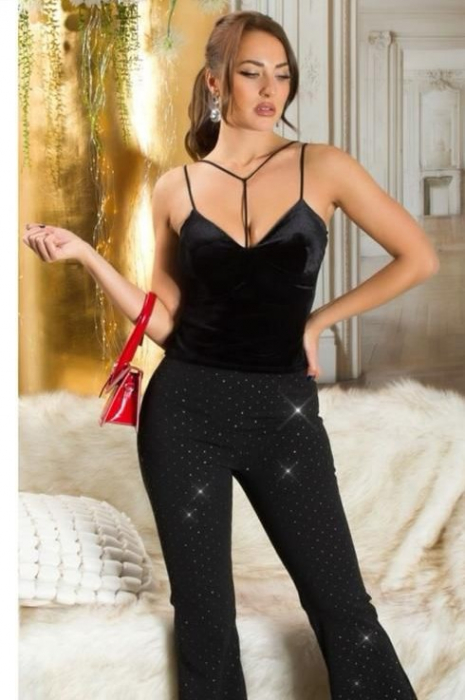 Pantaloni Dama Lycra cu Strasuri - Glamour - CHD1 [7]