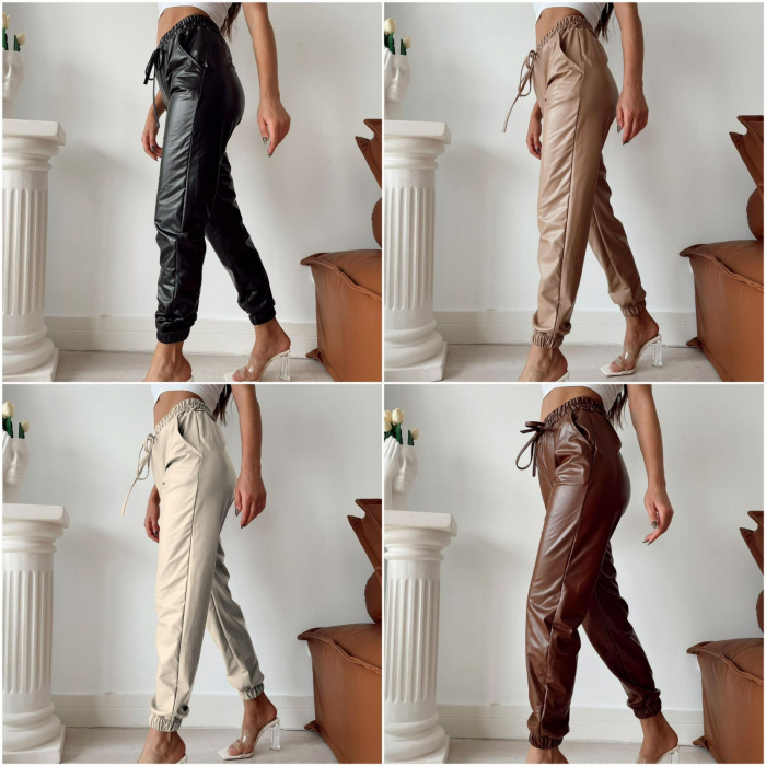 Pantaloni Dama Vatuiti din Piele Eco [3]