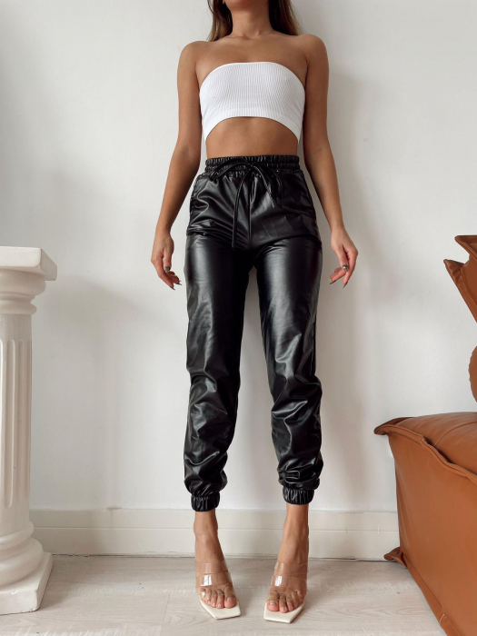 Pantaloni Dama Vatuiti din Piele Eco [2]