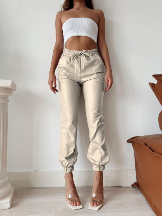 Pantaloni Dama Vatuiti din Piele Eco [2]