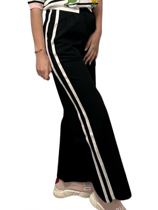 Pantaloni dama cu dungi decorative [1]