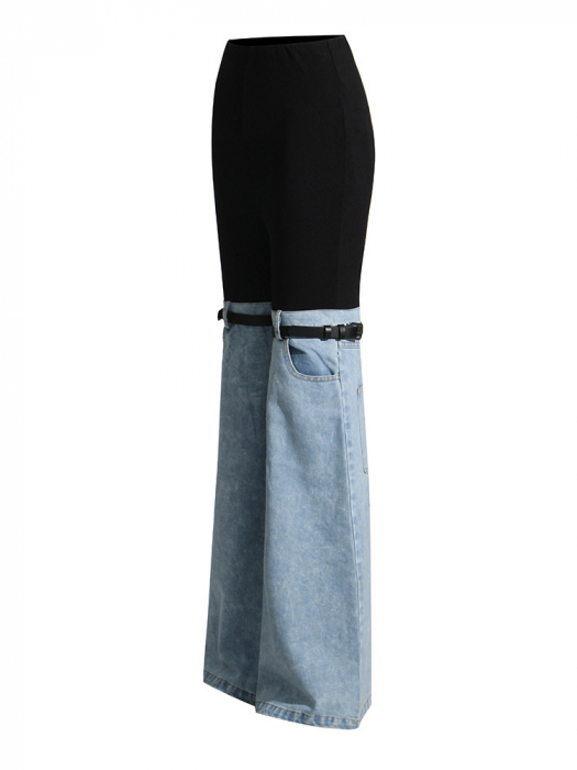 Pantaloni Dama Danielle Patchwork combinatie Blug si Textil [8]