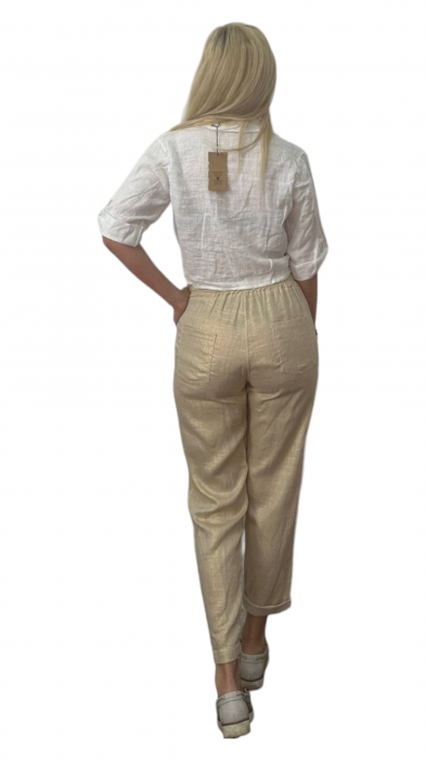 Pantaloni dama in ornament paiete - Flower [4]