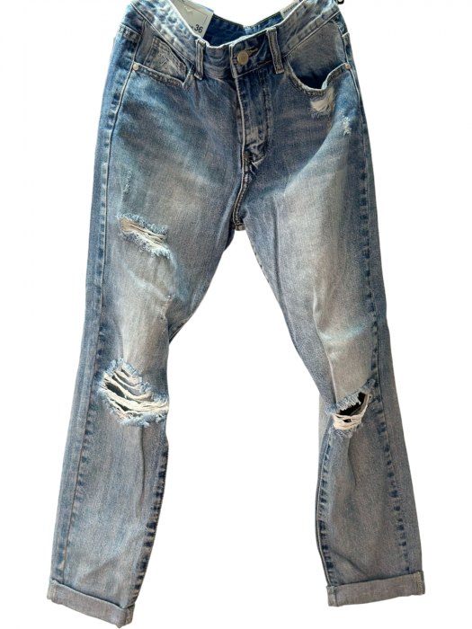 Pantaloni dama denim taieturi - AdOro [5]