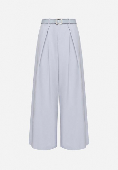 Pantaloni dama evazati si talie inalta - Naoko - bleu [6]