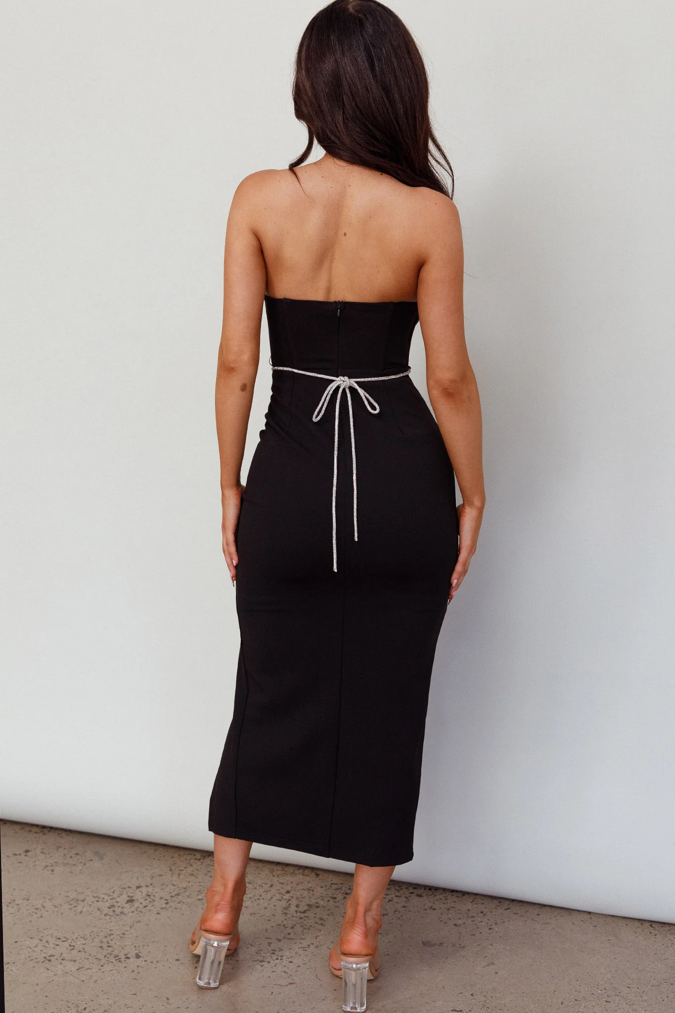 Rochie bodycon sexy cu talie decupata si slit, marime universala S-M, diverse culori [2]